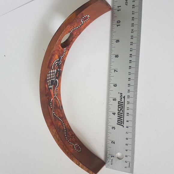 Australia Wood Bottle Holder Souvenir Folk Art Hand Painted - Picture 4 of 13